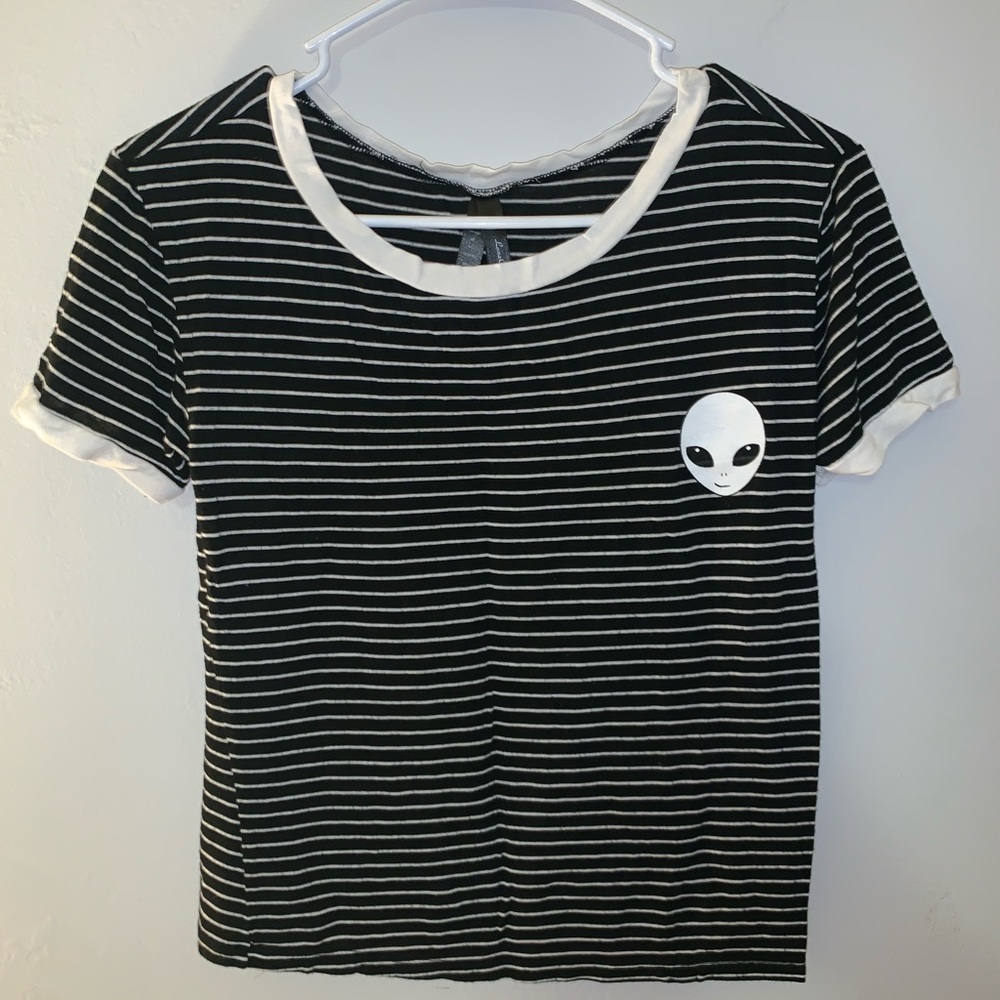 Alien striped tee shirt
